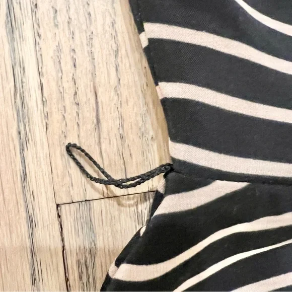 Lauren Ralph Lauren Striped Sleeveless Black & Tan Maxi Dress Size 4 - Picture 6 of 13